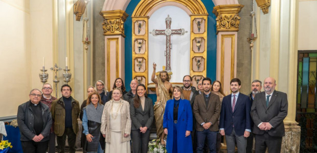 La imagen del Cristo Resucitado vuelve ya restaurada a la Iglesia de Santa María