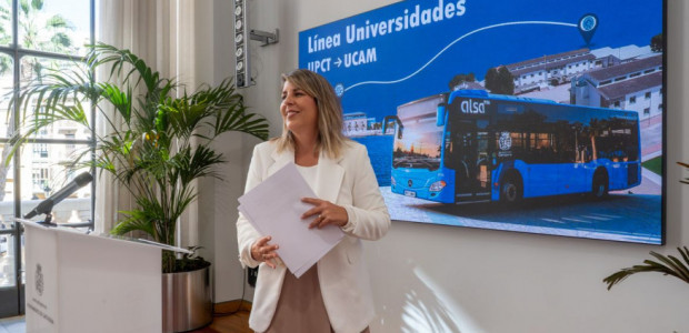 Una nueva línea de autobús conectará cada 30 minutos los campus desde el puerto a la UCAM, a partir de noviembre