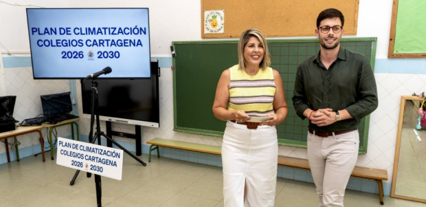 Las primeras obras del plan de climatización empiezan ya en los colegios de Cartagena
